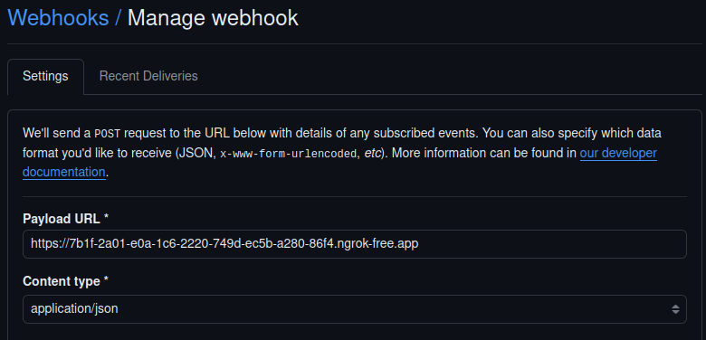 webhook configuration