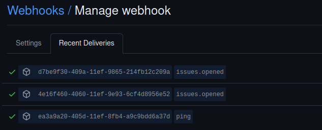 webhook delivery status